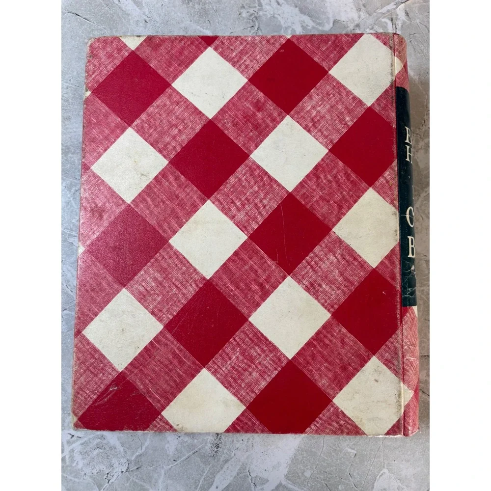 Vintage 1971 Better Homes &‎ Gardens New Cook Book Red Gingham Ring Bound Binder